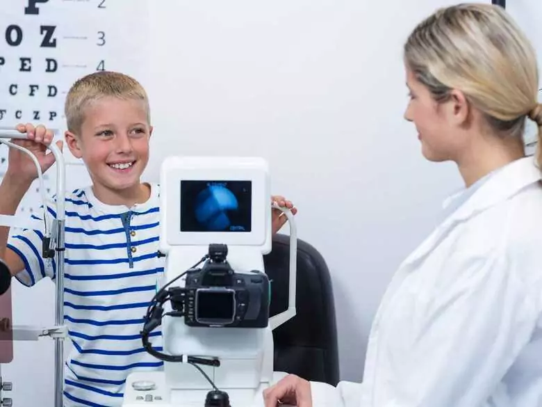 Laser correction of a child's visual impairment