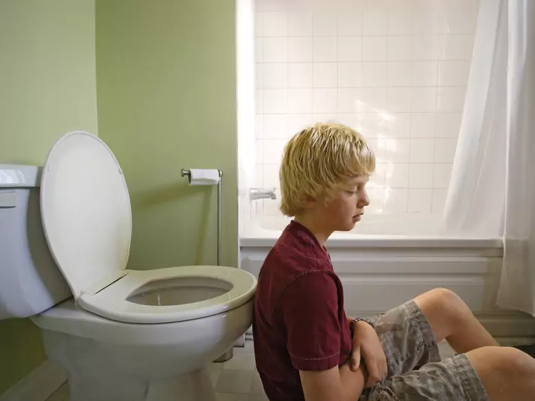 Severe stress and abdominal pain in children